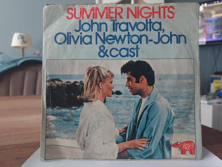 7" Single John Travolta & Olivia Newton John - Summernights, Cd's en Dvd's, Vinyl Singles, Gebruikt, Single, Pop, 7 inch, Ophalen of Verzenden