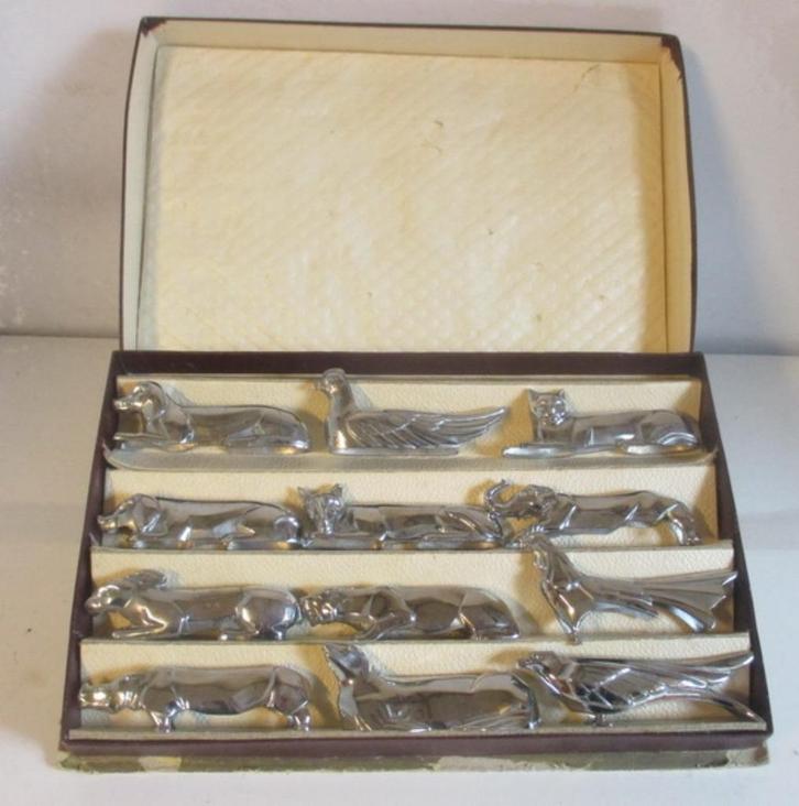art deco messenleggers 12 dieren Sandoz 7, Antiek en Kunst, Antiek | Bestek, Verzenden
