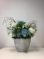 Groot stuk met hortensia en rozen in mooie stenen pot 60hoog, Ophalen, Zo goed als nieuw