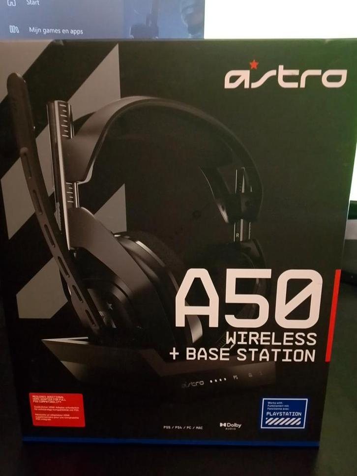 ASTRO A50 GEN4, Computers en Software, Headsets, Zo goed als nieuw, Over-ear, Draadloos, Gaming headset, Inklapbare microfoon