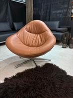 Lederen Label Hidde Soft fauteuil in cognac leer - als nieuw, Info@label.nl, 50 tot 75 cm, Ophalen, 1234ab