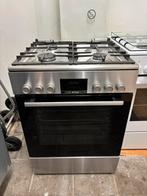 Bosch RVS Gasfornuis - HeteLucht - Gasslang - Schoon en Goed, Witgoed en Apparatuur, Fornuizen, Ophalen, Gebruikt, Minder dan 85 cm
