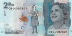 Colombia Bankbiljet 2000 Pesos Débora Arango Pérez 2021, Ophalen of Verzenden, Zuid-Amerika, Los biljet