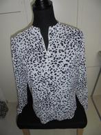 Witte blouse zwarte print Atmosphere maat 42, Atmosphere, Wit, Maat 42/44 (L), Ophalen of Verzenden
