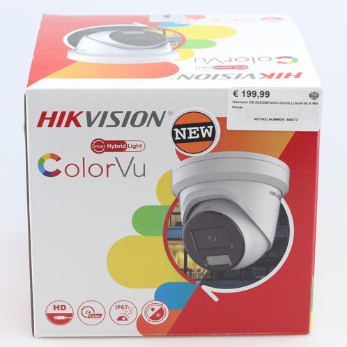 Hikvision DS-2CD2387G2H-LISU/SL(2.8)/eF/BLK Wit Nieuw Seal G, Audio, Tv en Foto, Videocamera's Digitaal, Nieuw