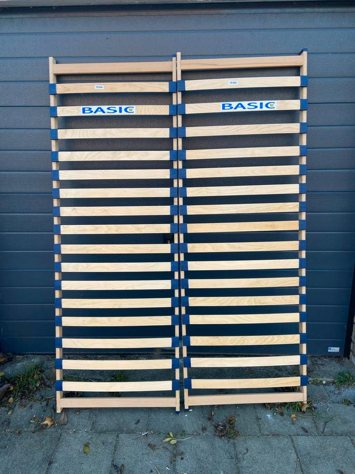 2x Lattenbodem 70x200 - 18 Lats, Huis en Inrichting, Slaapkamer | Matrassen en Bedbodems, Zo goed als nieuw, Bedbodem, 70 cm of minder