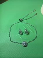Swarovski Set van armband en oorbellen zilver, Ophalen of Verzenden, Zo goed als nieuw