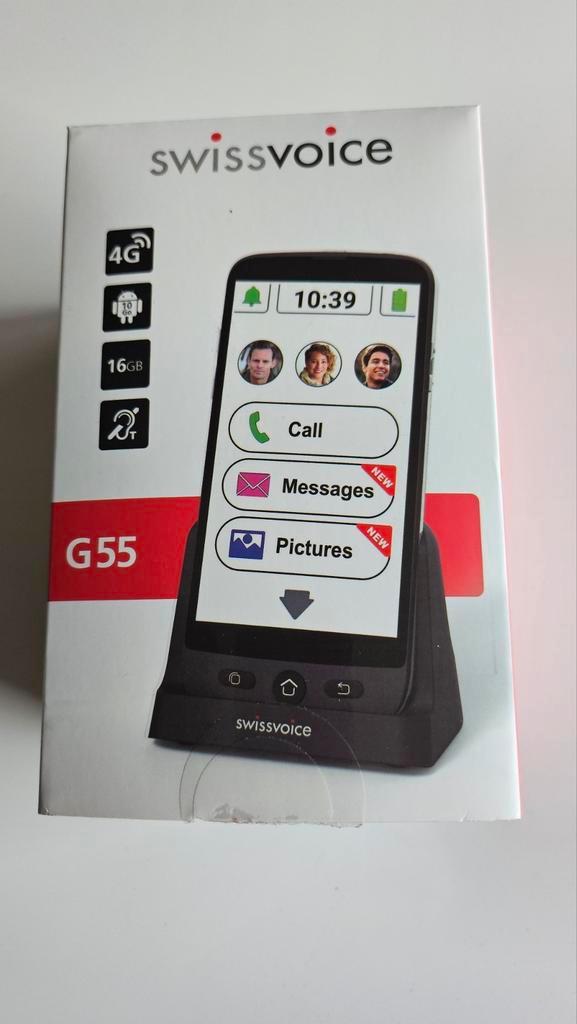 Swissvoice G55 Senioren Smartphone - Eenvoudig in Gebruik, Telecommunicatie, Mobiele telefoons | Overige merken, Zo goed als nieuw