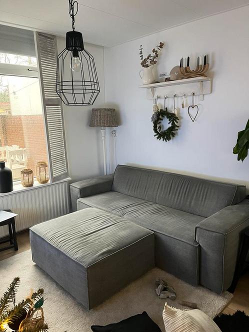 Baricci 3 zits met hocker, Huis en Inrichting, Banken | Complete zithoeken, Gebruikt, Stof, Ophalen