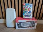 Nintendo Switch Lite Grijs + Mario Wonder + Hoes, Ophalen of Verzenden, Zonder controller, Switch Original, Gebruikt