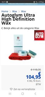 Autoglym high definition wax, Auto diversen, Onderhoudsmiddelen, Ophalen of Verzenden