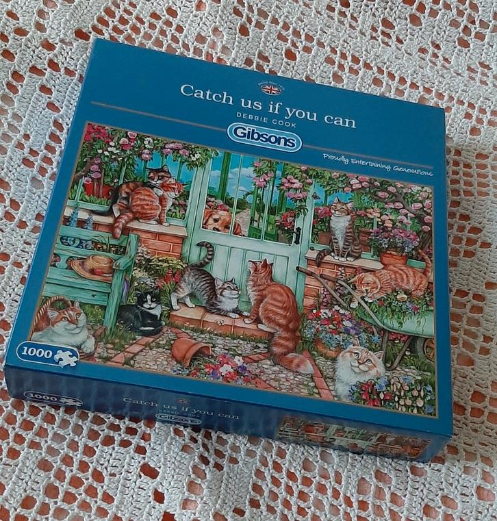 GIBSONS  puzzel Catch us if you can, Hobby en Vrije tijd, Denksport en Puzzels, Zo goed als nieuw, Legpuzzel, 500 t/m 1500 stukjes