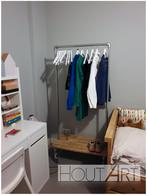 Kledingrek steigerbuis met steigerhout, Info@hout-art.nl, Nieuw, Ophalen of Verzenden, Hoeves 3 in Schijndel