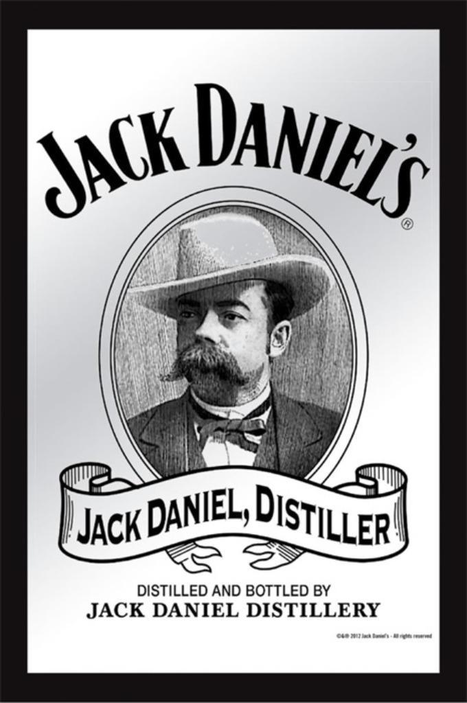 Jack Daniels Distiller whiskey reclame spiegel wanddeco, Verzamelen, Merken en Reclamevoorwerpen, Nieuw, Reclamebord, Ophalen of Verzenden