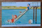 Oude ansichtkaart - Groeten uit Katwijk aan Zee - 1955, Ophalen of Verzenden, 1940 tot 1960, Gelopen, Kinderen