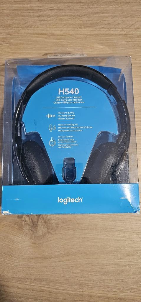 Logitech H540 USB Headset, Computers en Software, Headsets, Gebruikt, Over-ear, Bedraad, Verzenden