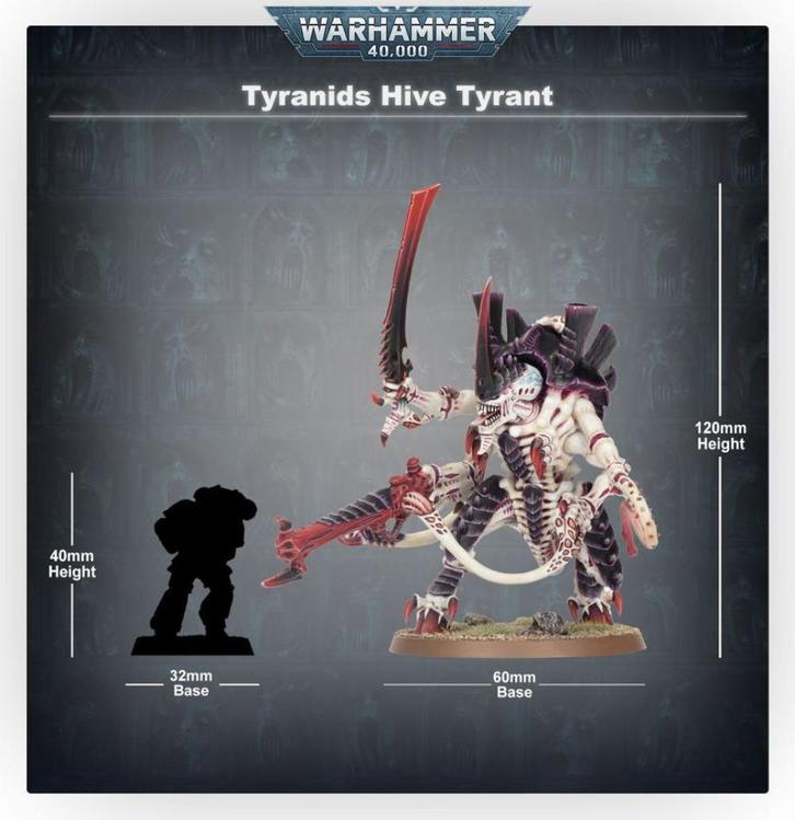 warhammer 40K Tyranids Metalen Hive Tyrant, Hobby en Vrije tijd, Wargaming, Nieuw, Warhammer, Figuurtje(s), Ophalen of Verzenden