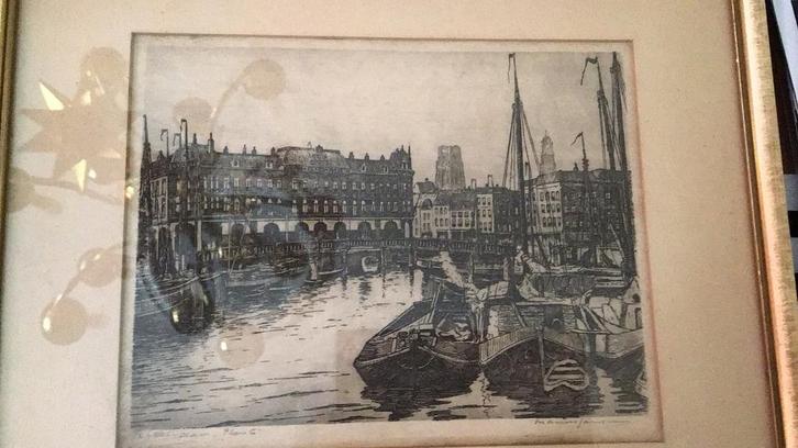 Ets marius Janssen Rotterdam plan c, Verzamelen, Foto's en Prenten, Zo goed als nieuw, Voor 1940, Ophalen of Verzenden