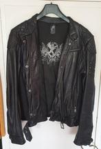 Leren biker jas Gipsy zwart maat XXL (valt als L/XL) dames, Maat 42/44 (L), Zo goed als nieuw, Zwart, Gipsy