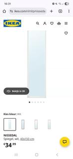 Spiegel ikea wit, Huis en Inrichting, Ophalen, Minder dan 50 cm, 100 tot 150 cm, Zo goed als nieuw