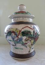 Antieke nanking porselein dekselpot krijger paard China, Antiek en Kunst, Verzenden