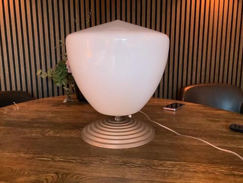 Grote glazen design tafellamp, Huis en Inrichting, Lampen | Tafellampen, Zo goed als nieuw, Minder dan 50 cm, Metaal, Ophalen