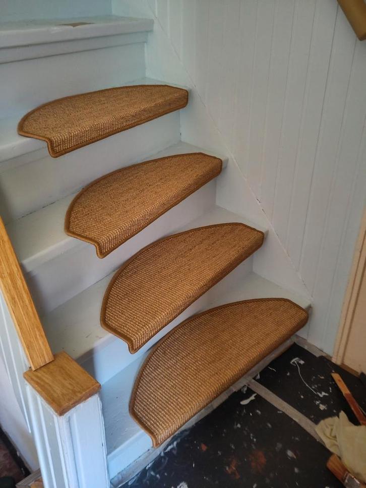 Sisal trapmatten nieuw met hoeklijst 11 stuks, Doe-het-zelf en Verbouw, Ladders en Trappen, Nieuw, Minder dan 2 meter, Ophalen of Verzenden