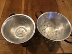Twee Ouderwetse Vergieten, Ophalen, Gebruikt, Aluminium, Overige typen
