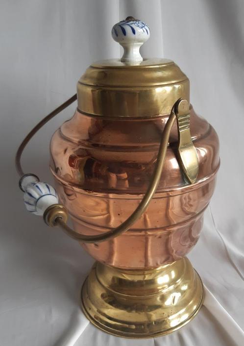 Doofpot - Rood/geel koper - Porselein - 1820, Antiek en Kunst, Antiek | Koper en Brons, Koper, Ophalen of Verzenden