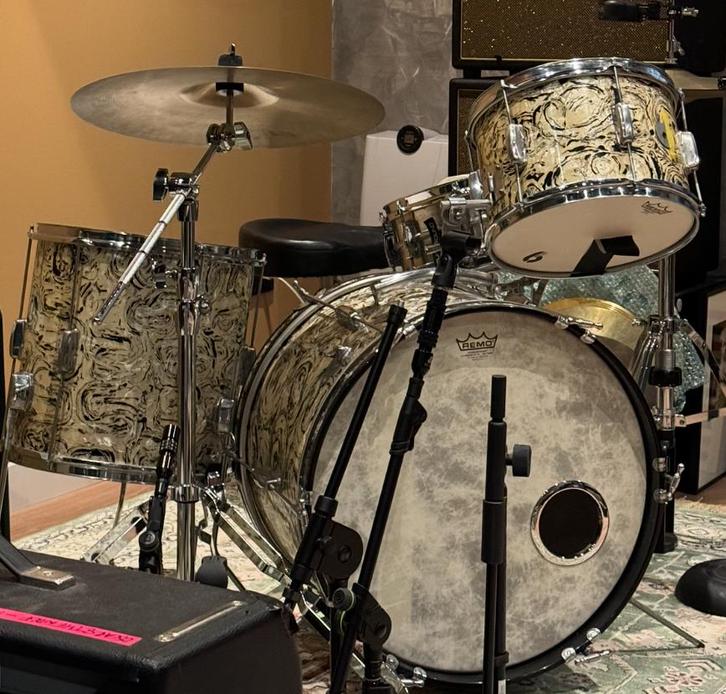 Vintage STAR Drumstel - 4delig, Muziek en Instrumenten, Drumstellen en Slagwerk, Gebruikt, Overige merken, Ophalen