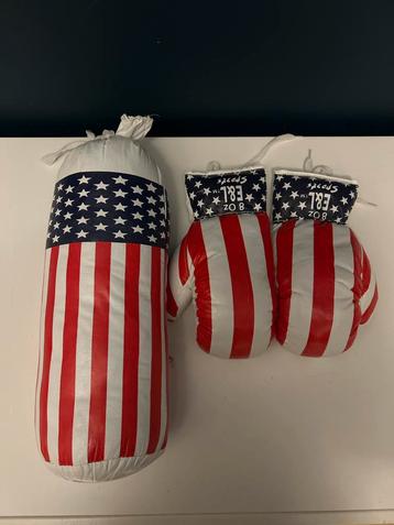 Nieuw!! Bokszak & Bokshandschoenen Set - USA Design beschikbaar voor biedingen