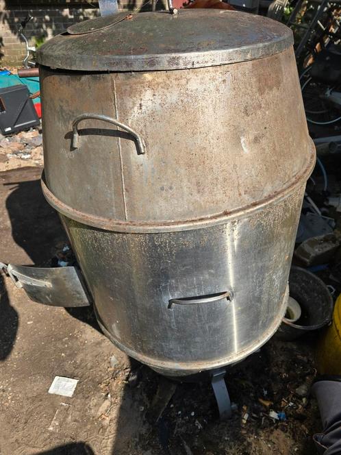 RVS eenden roker | Grote rookton 140cm | Professioneel, Tuin en Terras, Houtskoolbarbecues, Gebruikt, Ophalen of Verzenden