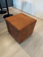 Cognac Hocker/Poef - Stijlvol & Comfortabel, Huis en Inrichting, Ophalen, Vierkant, 50 tot 75 cm