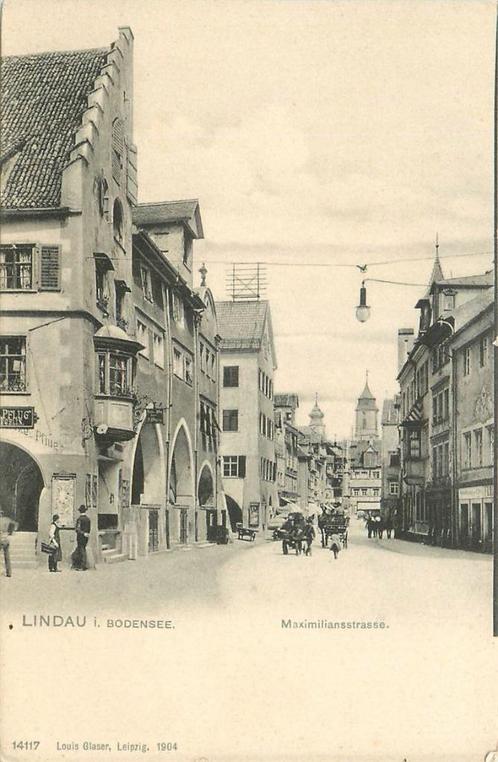 (379-163-039) Lindau Maximilianstrasse, Verzamelen, Ansichtkaarten | Buitenland, Duitsland, Verzenden