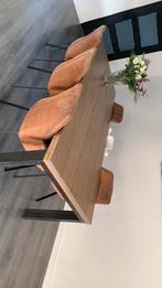 Steigerhouten tafel met stalen poten, Huis en Inrichting, Tafels | Eettafels, Ophalen, Zo goed als nieuw, Rechthoekig, 50 tot 100 cm