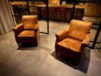 Aviator Leather fauteuils, Huis en Inrichting, Fauteuils, Ophalen, Stoer, Zo goed als nieuw, 50 tot 75 cm