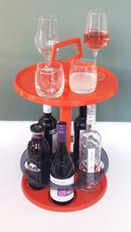 Vintage Flair dranktafeltje | bijzettafeltje | flessenrek, Kunststof, Gebruikt, Ophalen of Verzenden, 50 tot 75 cm