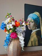 Kunstbloemen boeket  in vaas, Ophalen, Zo goed als nieuw, Binnen