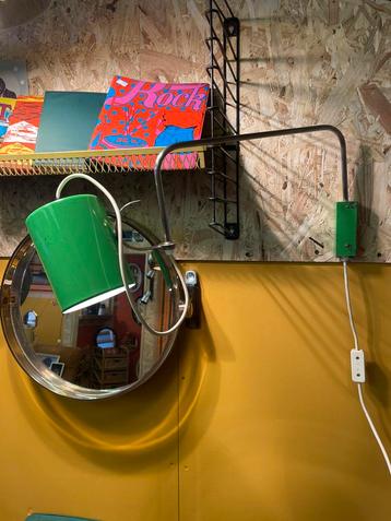 Vintage jaren 70 groene Massive wandlamp beschikbaar voor biedingen