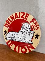 Delhaize Le Lion - emaille bord, Ophalen of Verzenden, Gebruikt, Reclamebord