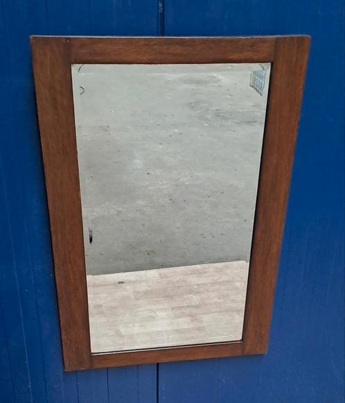 Bruin eiken spiegel 94,5 x 67,5 cm, Huis en Inrichting, Woonaccessoires | Spiegels, 50 tot 75 cm, Minder dan 100 cm, Rechthoekig