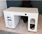 Wit Bureau - 120x60 cm - Zo goed als nieuw., Ophalen, In hoogte verstelbaar, Gebruikt, Bureau