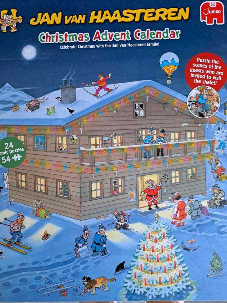 Jan van Haasteren Adventskalender Puzzel, Hobby en Vrije tijd, Denksport en Puzzels, Zo goed als nieuw, Legpuzzel, Minder dan 500 stukjes