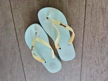 Mintgroene teenslippers meisje Sinner met geel mt 31 beschikbaar voor biedingen