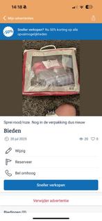 Rood/roze sprei. 2 persoons. In originele verpakking, Huis en Inrichting, Slaapkamer | Beddengoed, Ophalen, Zo goed als nieuw