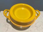 Le Creuset Doufeu 20 cm Ombre Jeune in heel goede staat, Gietijzer, Ophalen of Verzenden, Zo goed als nieuw, Keramische plaat