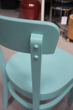6 hippe eetkamerstoelen keukenstoel hout pastel blauw, Ophalen, Zo goed als nieuw, Hout, Vijf, Zes of meer stoelen