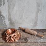 Oud koperen bakvorm puddingvorm klutser chapatiroller Etage3, Gebruikt, ., Ophalen of Verzenden, .