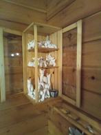 Porseleine katten incl. 2 hoekvitrines, Ophalen of Verzenden