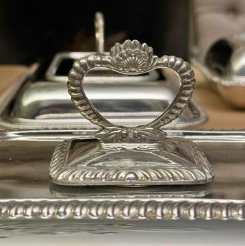 3x Verzilverde dekschalen Sheffield Edwardiaans beschikbaar voor biedingen